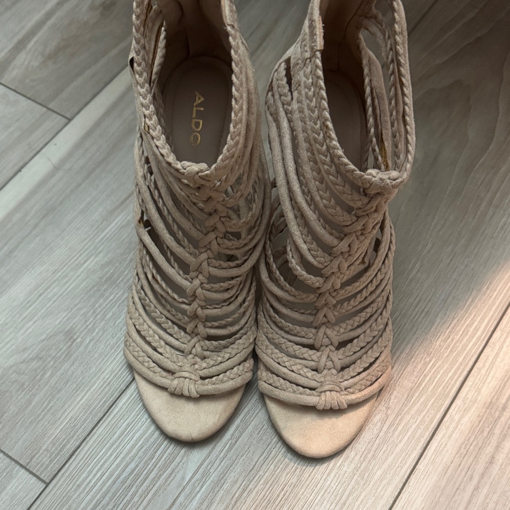 Aldo Women's Braided Cream Heels